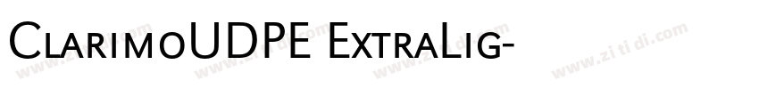 ClarimoUDPE ExtraLig字体转换